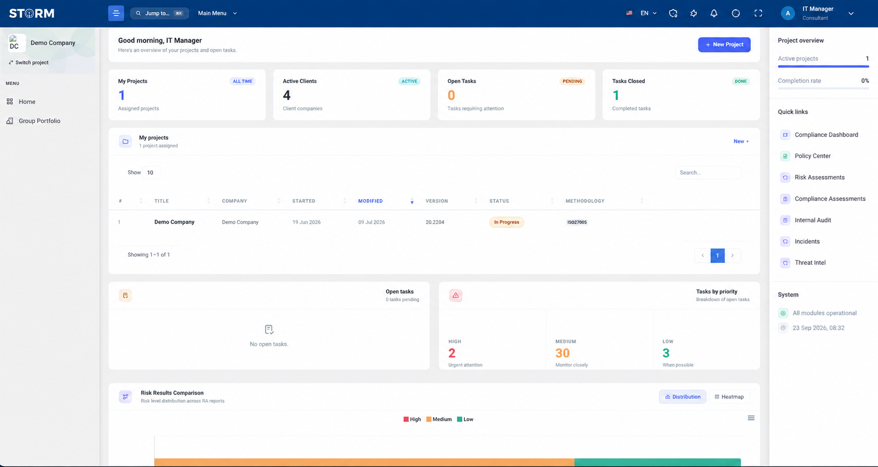 STORM home and project overview